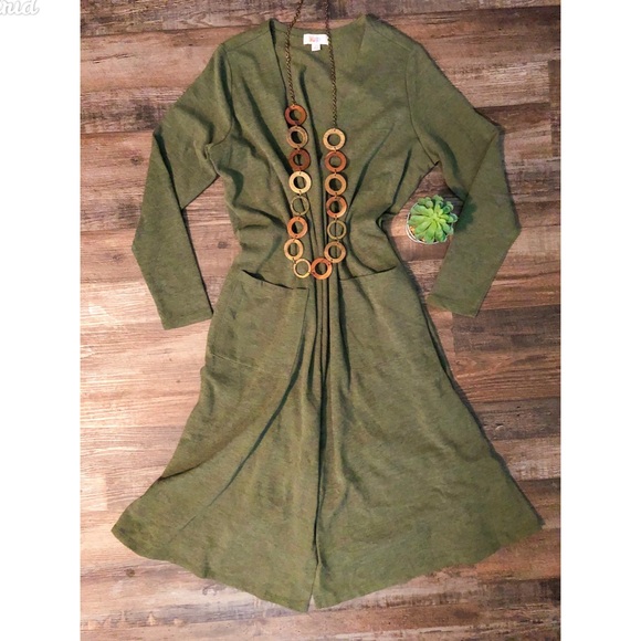 LuLaRoe Green Sarah Long Duster Cardigan - Picture 2 of 2
